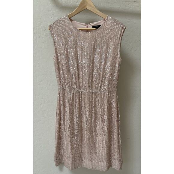 J. Crew Dresses & Skirts - NWT J. Crew Rose Gold Blush Pink Sequin Dress Size 2